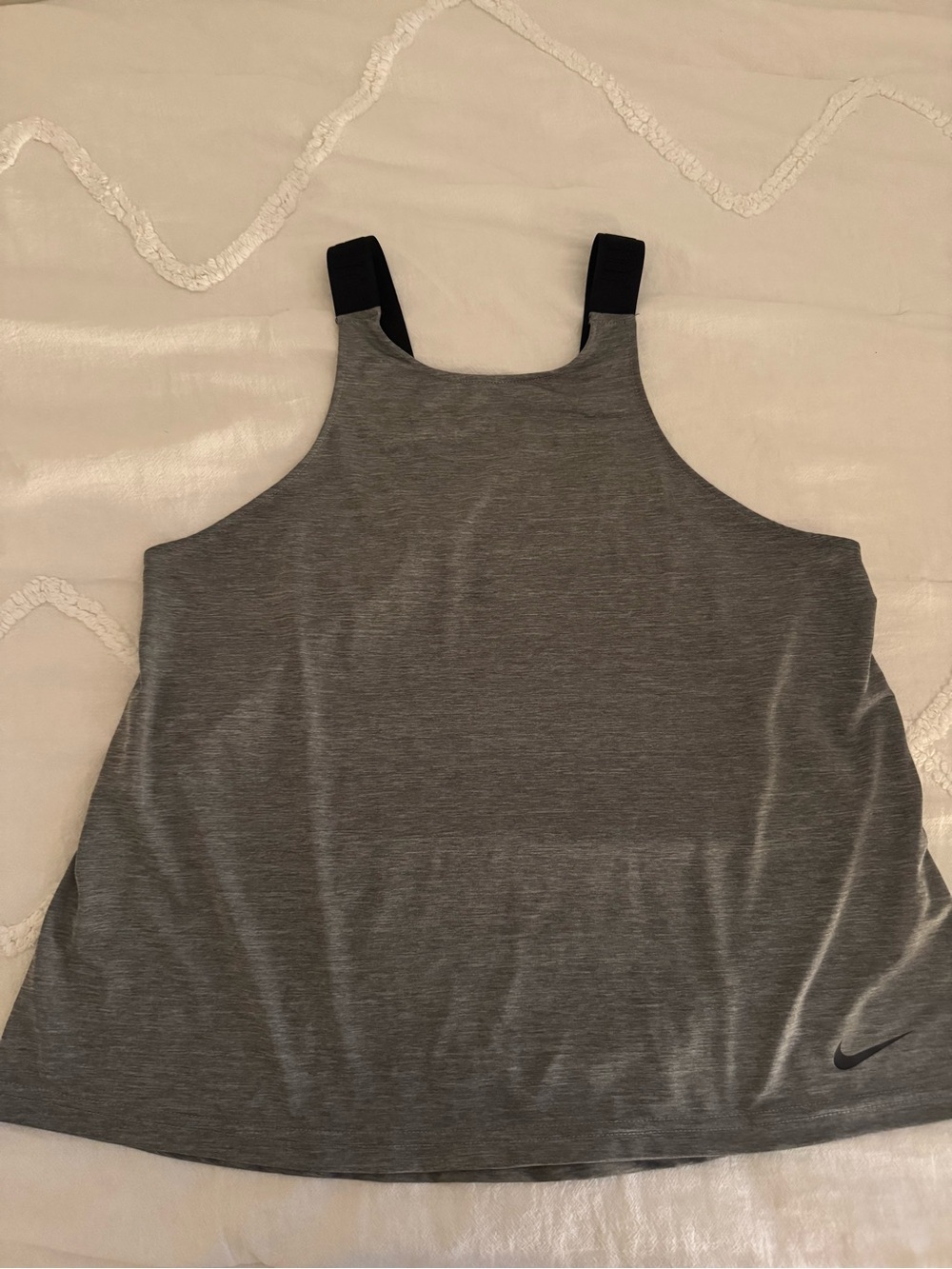 Nike Gray Athletic Tank with Black Straps